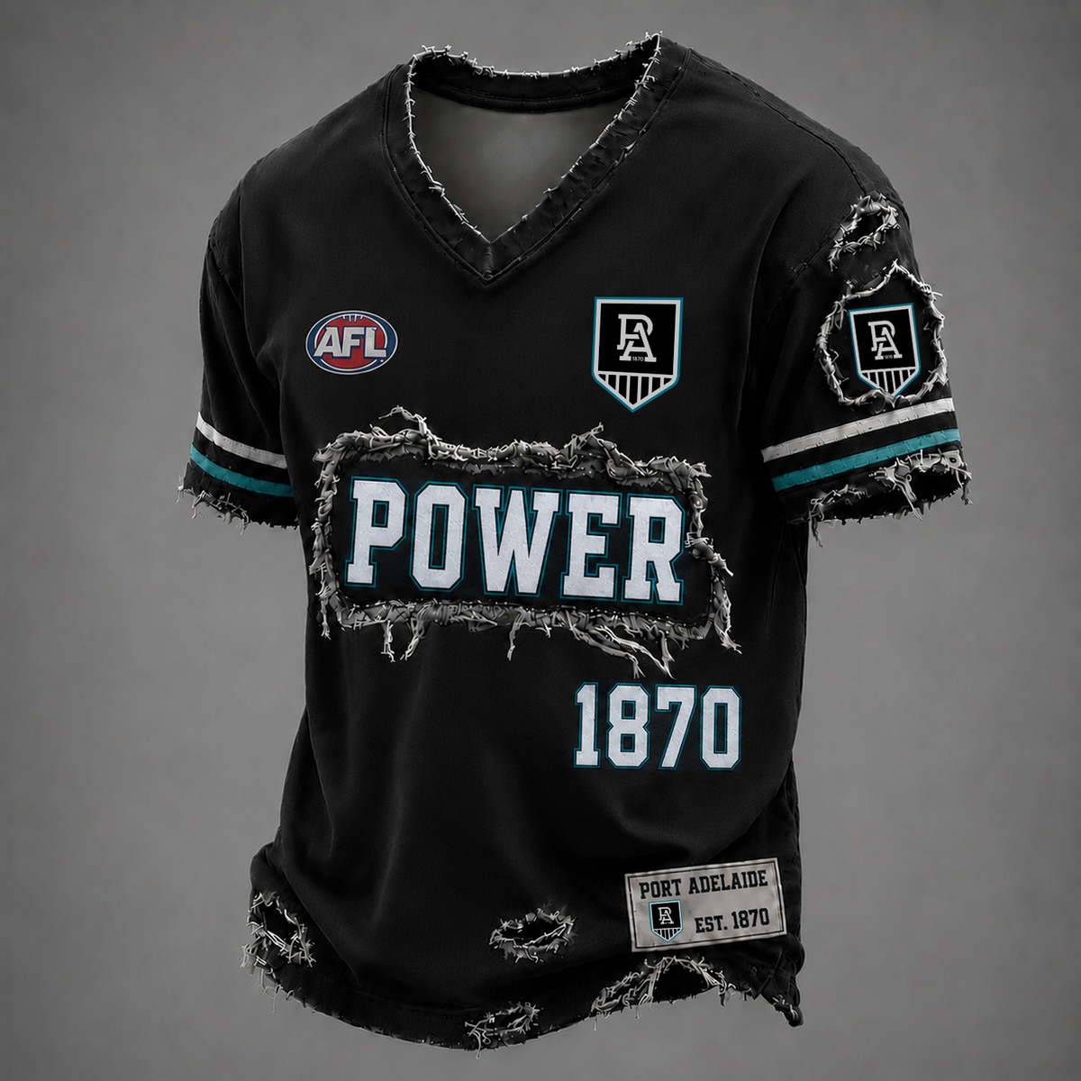 PORT x AFL LUXURY V-Neck T-Shirt
