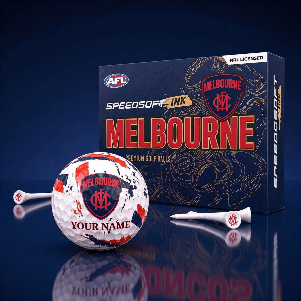 PREMIUM AFL X MEL EXCLUSIVE PERSONALIZED GOLF BALL SET LIMITED EDTION