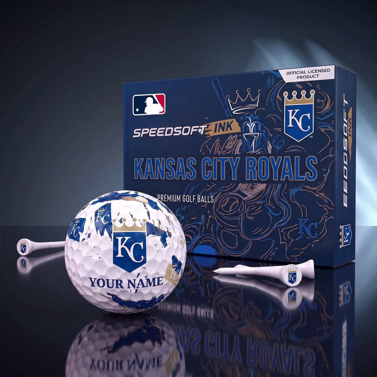 PREMIUM MLB X KCR EXCLUSIVE PERSONALIZED GOLF BALL SET LIMITED EDTION