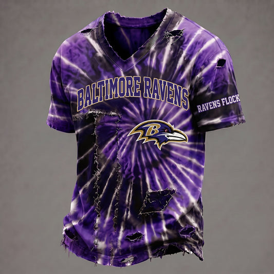 PREMIUM NFL X BAL EXCLUSIVE TIE DYE VNECK-TSHIRT LIMITED EDITION