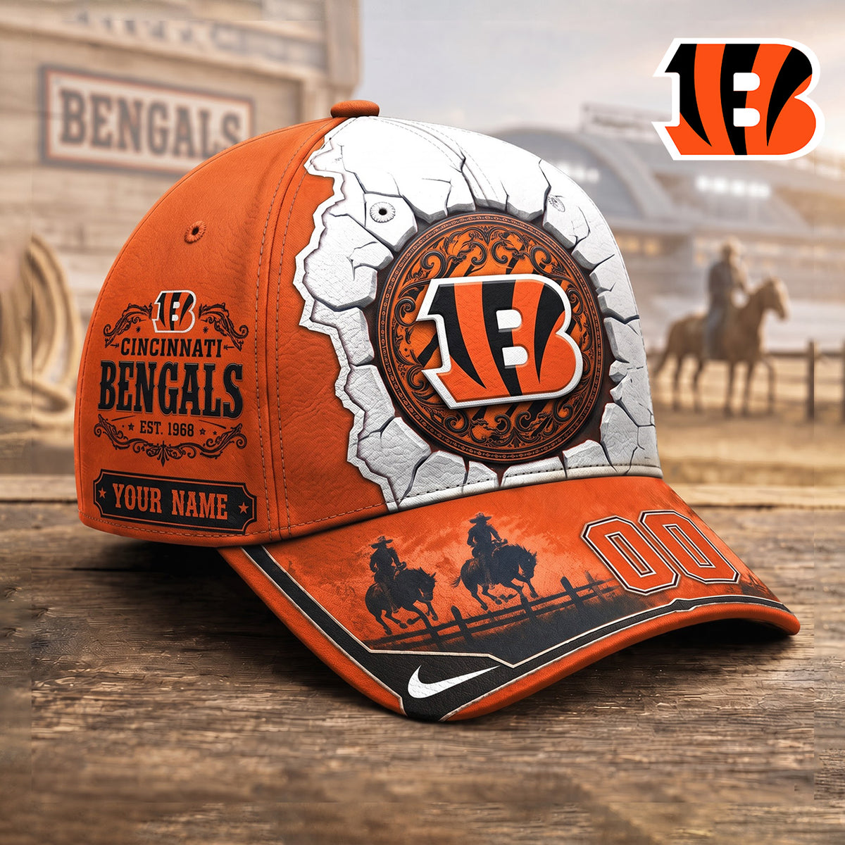 PREMIUM NFL X CIN EXCLUSIVE Heritage Personalized Cap