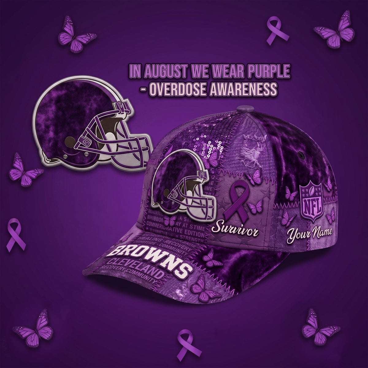 PREMIUM NFL X CLE EXCLUSIVE OA PERSONALIZED CAP