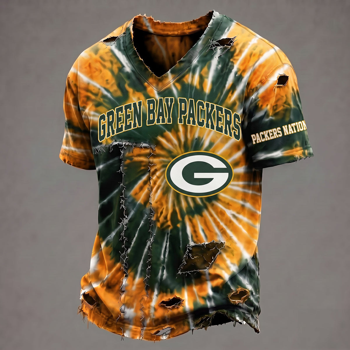 PREMIUM NFL X GB EXCLUSIVE TIE DYE VNECK-TSHIRT LIMITED EDITION