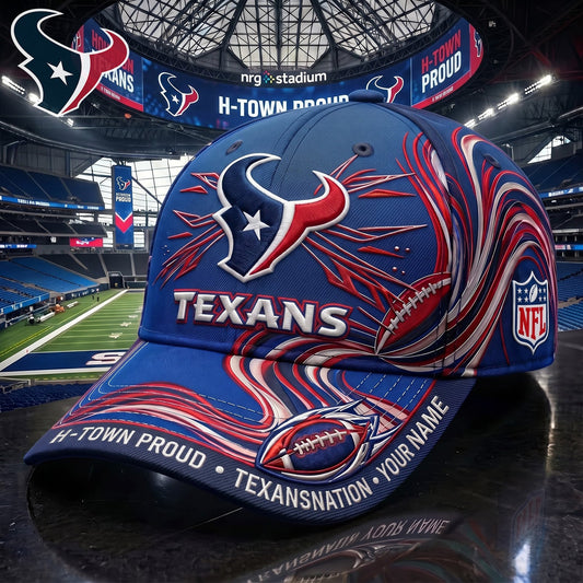 PREMIUM NFL X HOU EXCLUSIVE PERSONALIZED CAP FOR GAME DAY V3