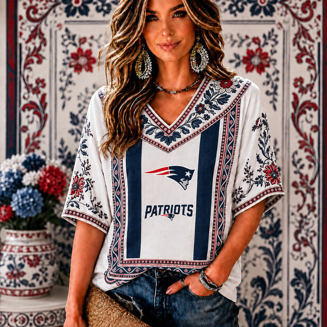 PREMIUM NFL X NEP EXCLUSIVE SILK V-NECK WOMAN SHIRT LIMITED EDITION