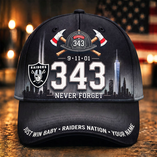 PREMIUM NFL x LV EXCLUSIVE PERSONALIZED 911 Never Forget 343 Firefighter Memorial Cap