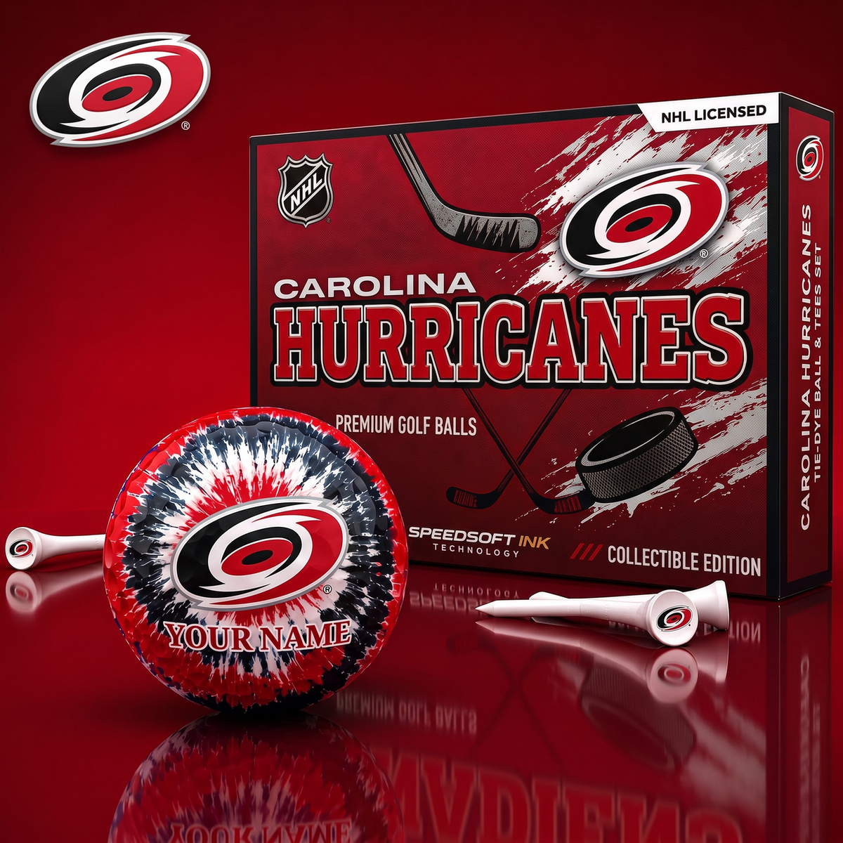 PREMIUM NHL  X CH EXCLUSIVE PERSONALIZED TIE-Dye OLF BALL SET LIMITED EDTION