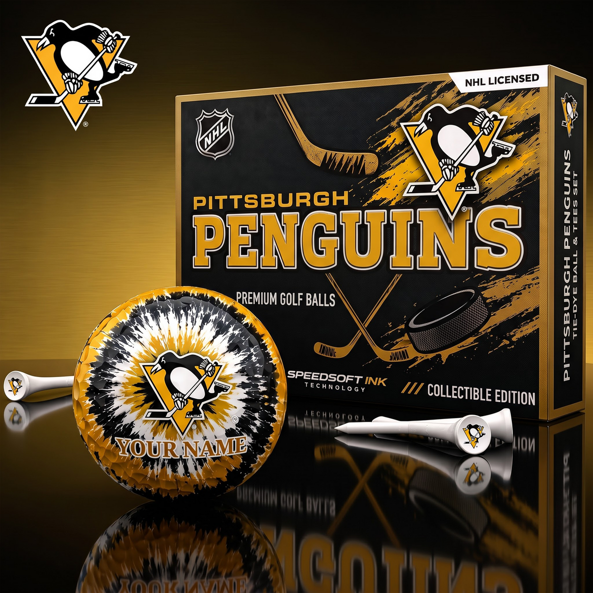 PREMIUM NHL  X PP EXCLUSIVE PERSONALIZED TIE-Dye OLF BALL SET LIMITED EDTION