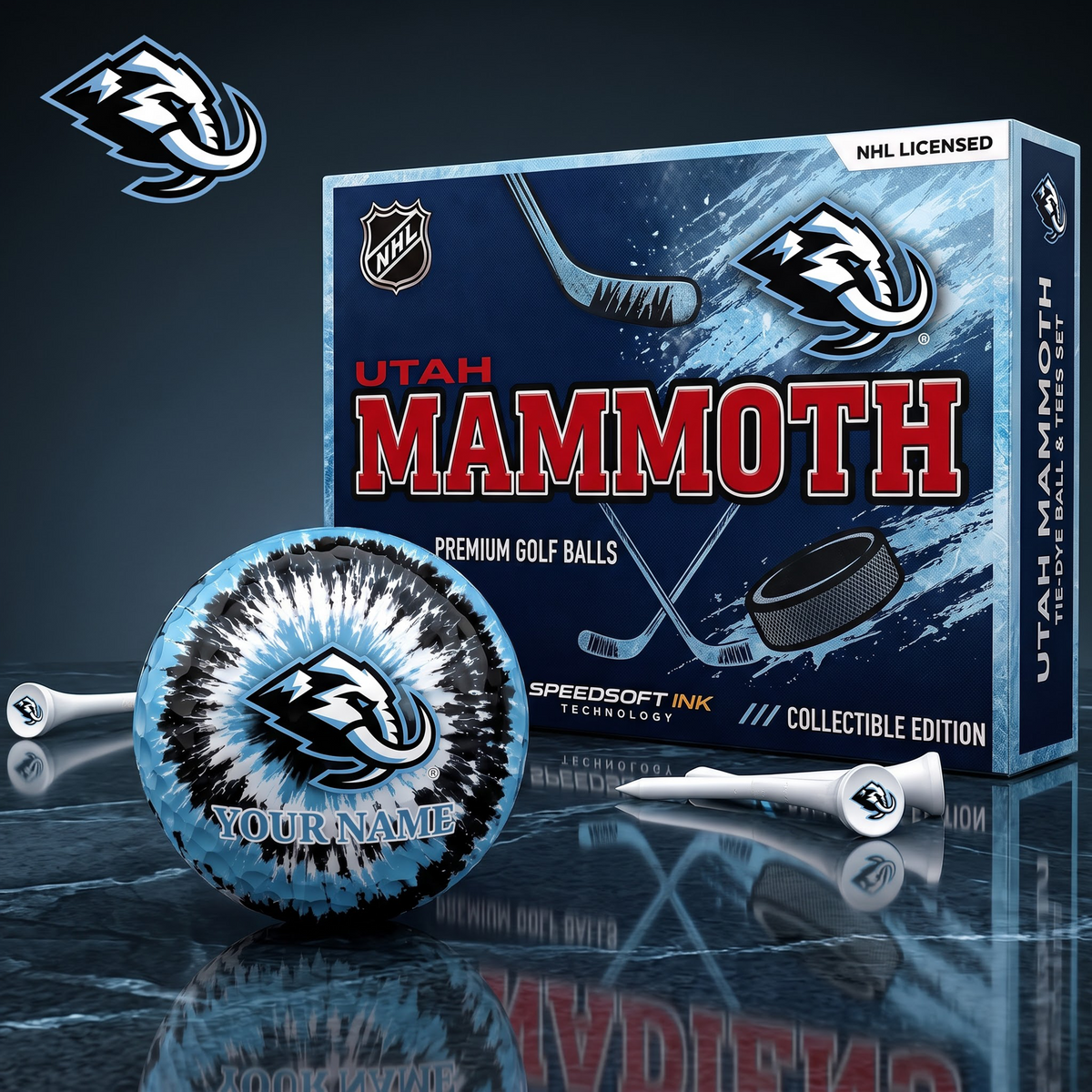 PREMIUM NHL  X UM EXCLUSIVE PERSONALIZED TIE-Dye OLF BALL SET LIMITED EDTION