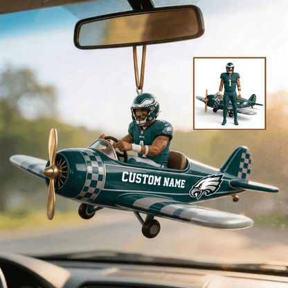 Premium NFL Personalized Football Airplane Car Ornament NMD CTKT