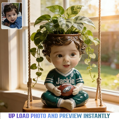 Little Bloom Swing - NFL Personalized Kid Hanging Pot BQH