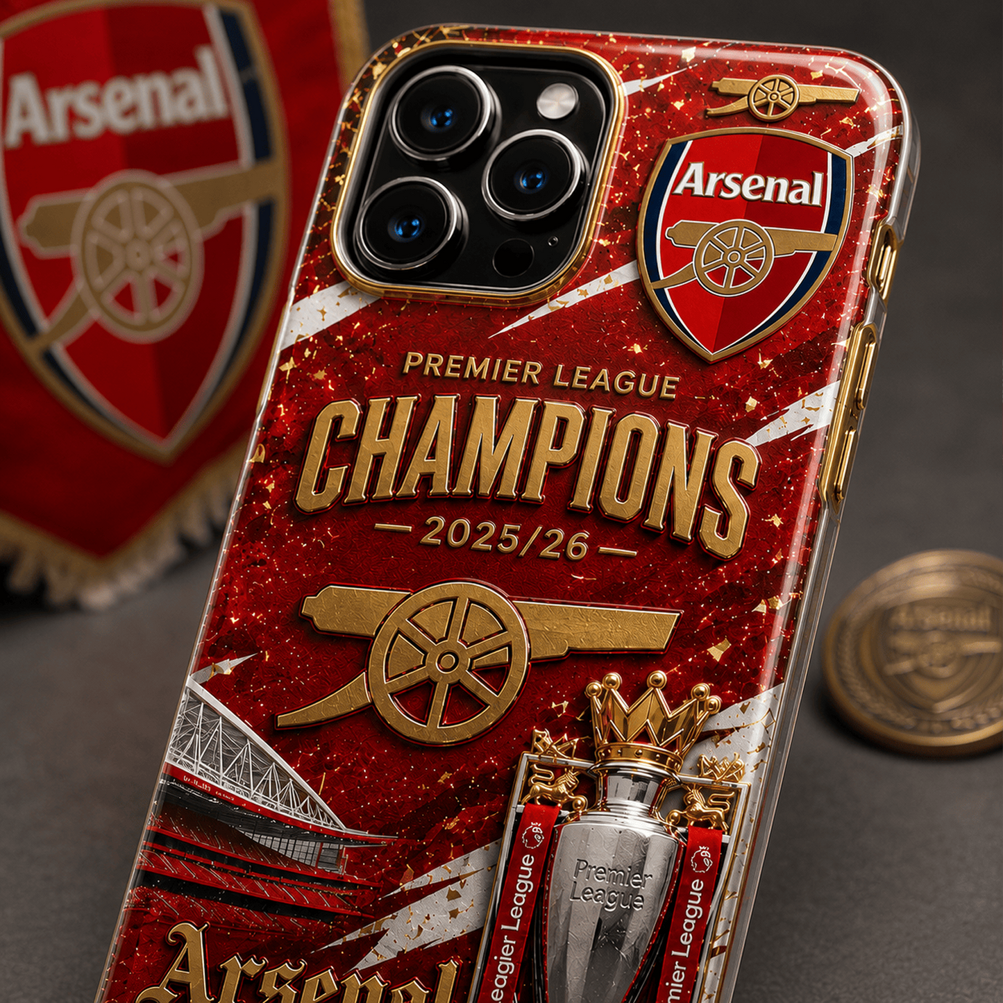 Premium ARS x Premier League Champions 25 26 Phone Case DATND TANTD 260526