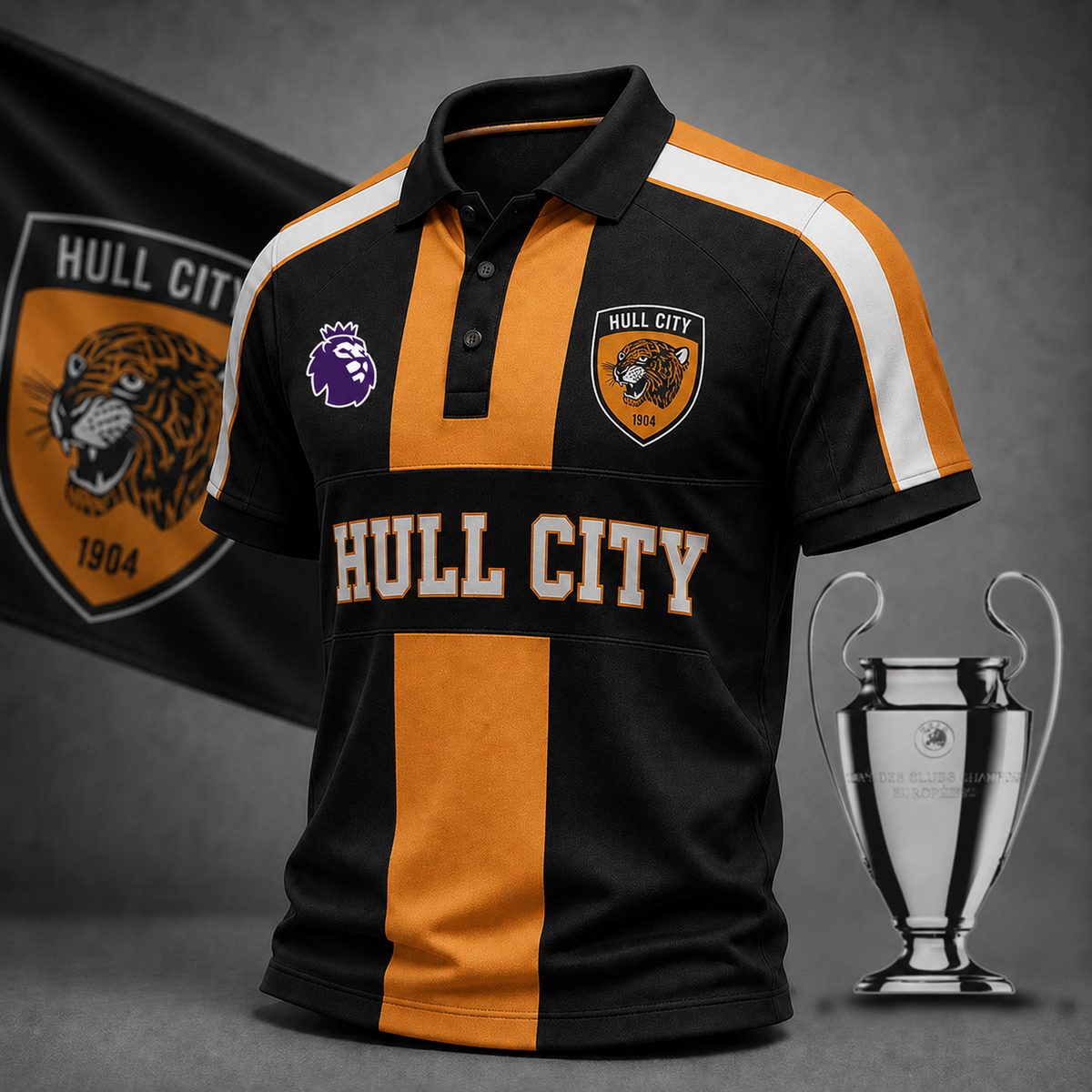 Premium EPL x HUL Heritage Stripe Rugby Polo Shirt