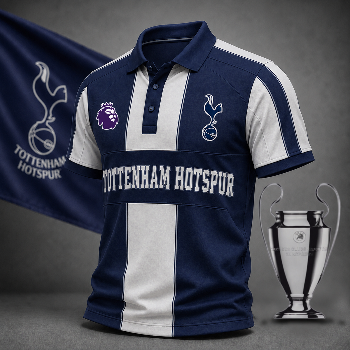 Premium EPL x TOT Heritage Stripe Rugby Polo Shirt