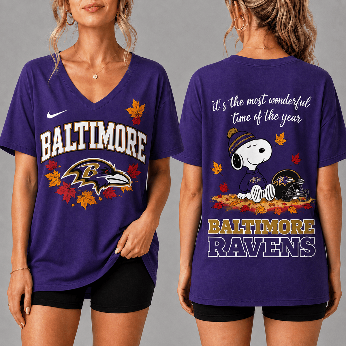 Premium NFL x BAL Fall Football Season Comfort V-neck