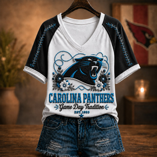 Premium NFL x CAR Raglan T-Shirt V-Neck
