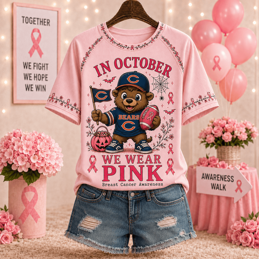 Premium NFL x CHI In October We Wear Pink V-neck