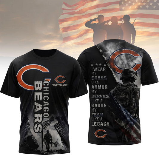 Premium NFL x CHI Veterans Legacy Team 3D Shirt