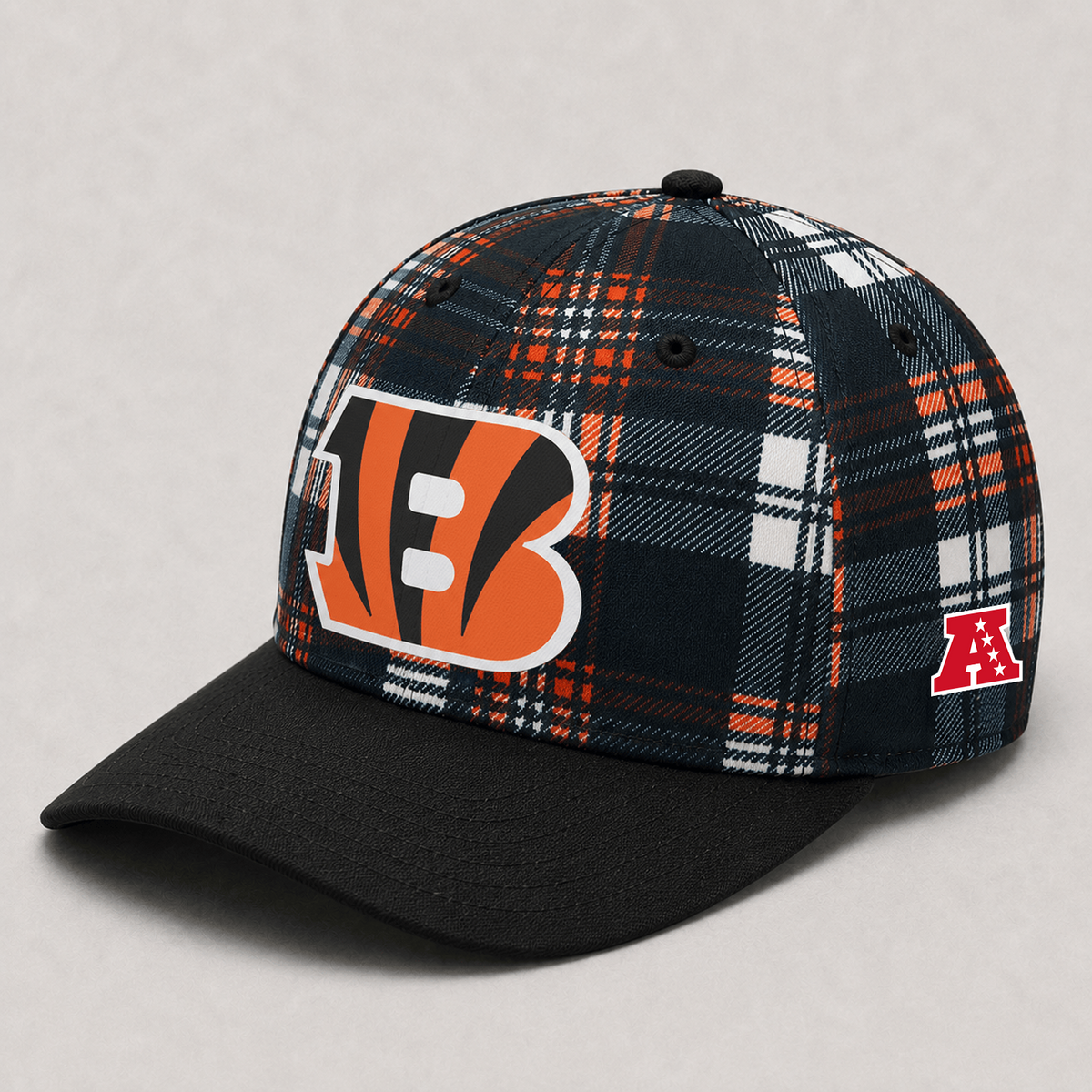 Premium NFL x CIN Plaid Game Day Style cap