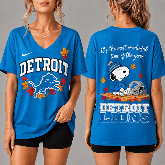 Premium NFL x DET Fall Football Season Comfort V-neck