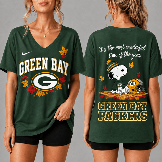 Premium NFL x GB Fall Football Season Comfort V-neck