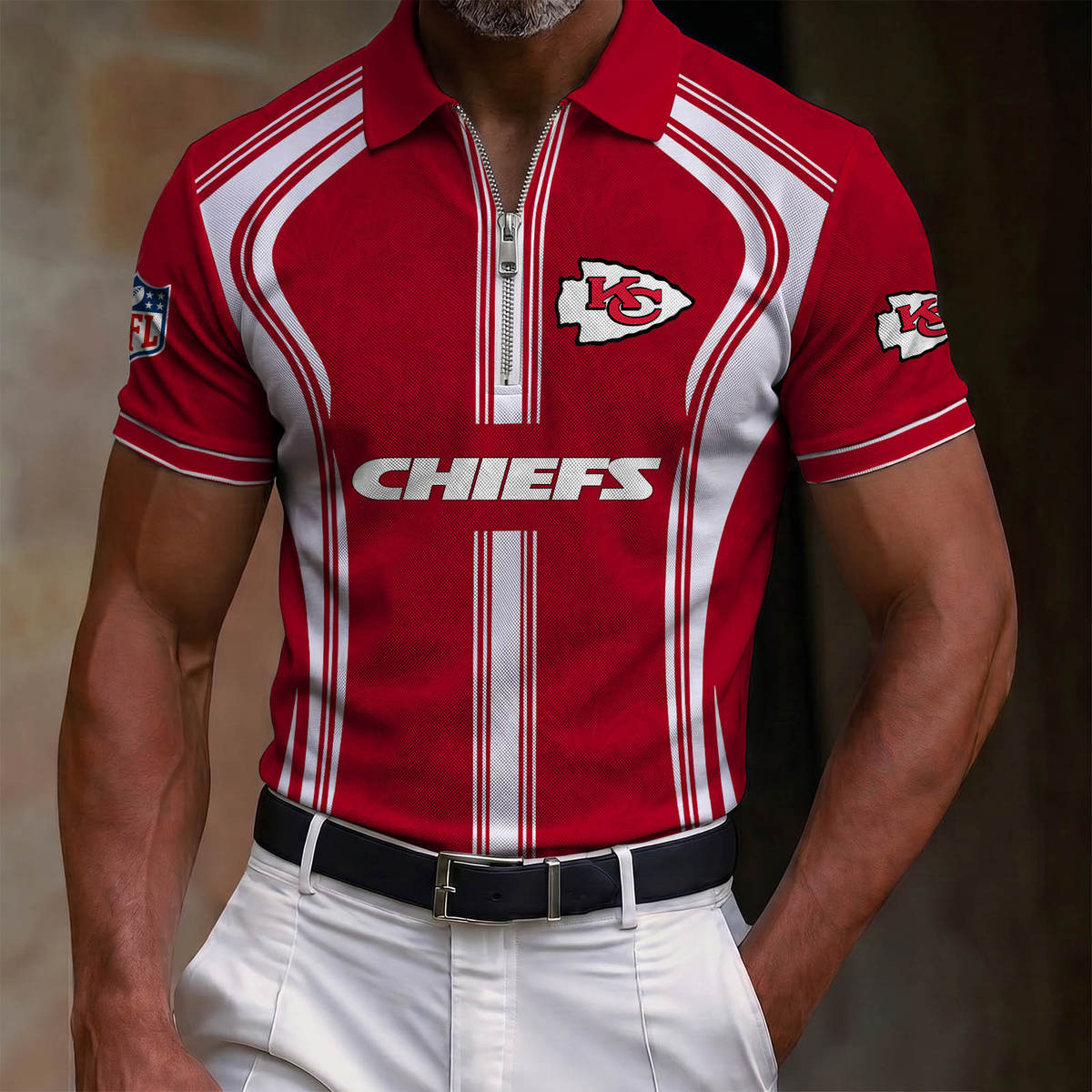 Premium NFL x KCC Quarter-Zip Polo Shirt