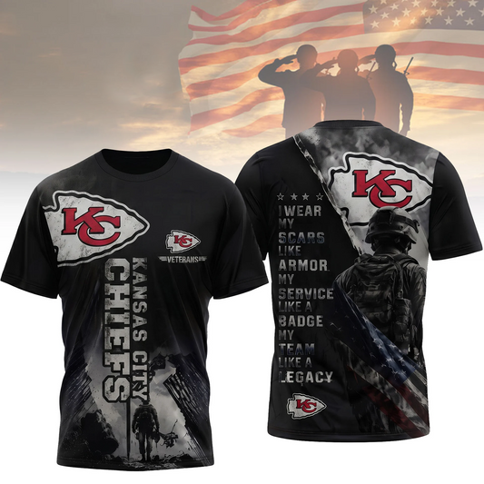 Premium NFL x KCC Veterans Legacy Team 3D Shirt