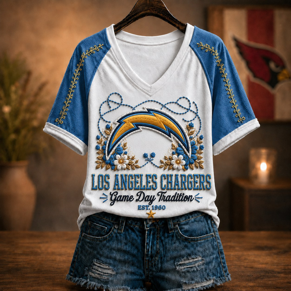 Premium NFL x LAC Raglan T-Shirt V-Neck