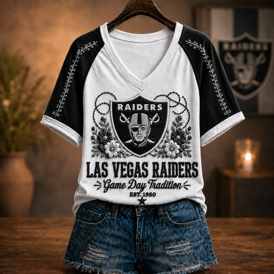 Premium NFL x LVR Raglan T-Shirt V-Neck