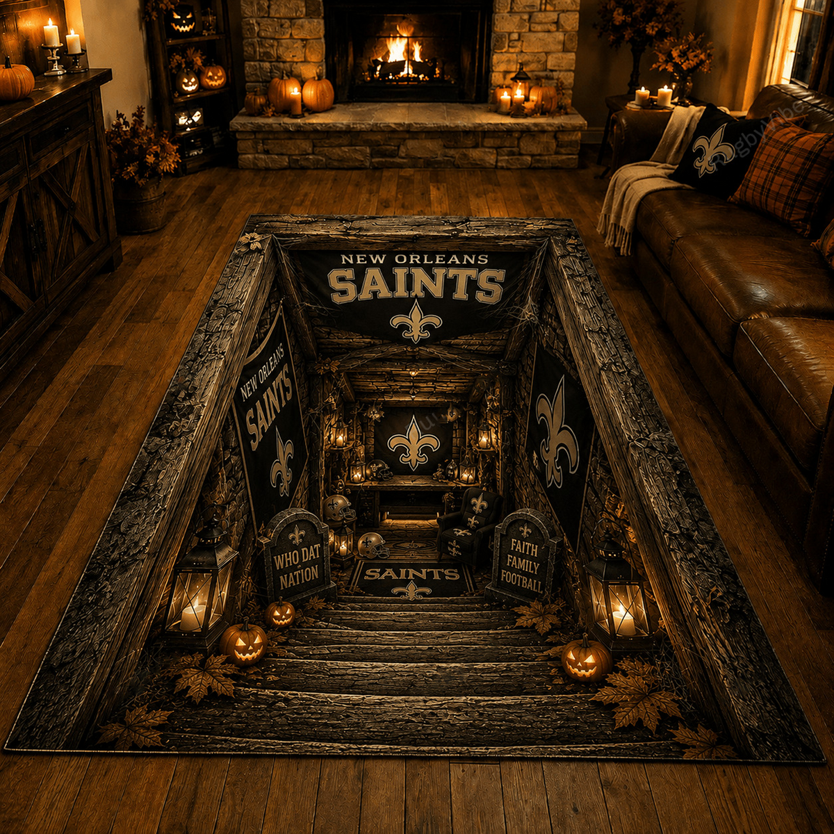 Premium NFL x NO Halloween Rug