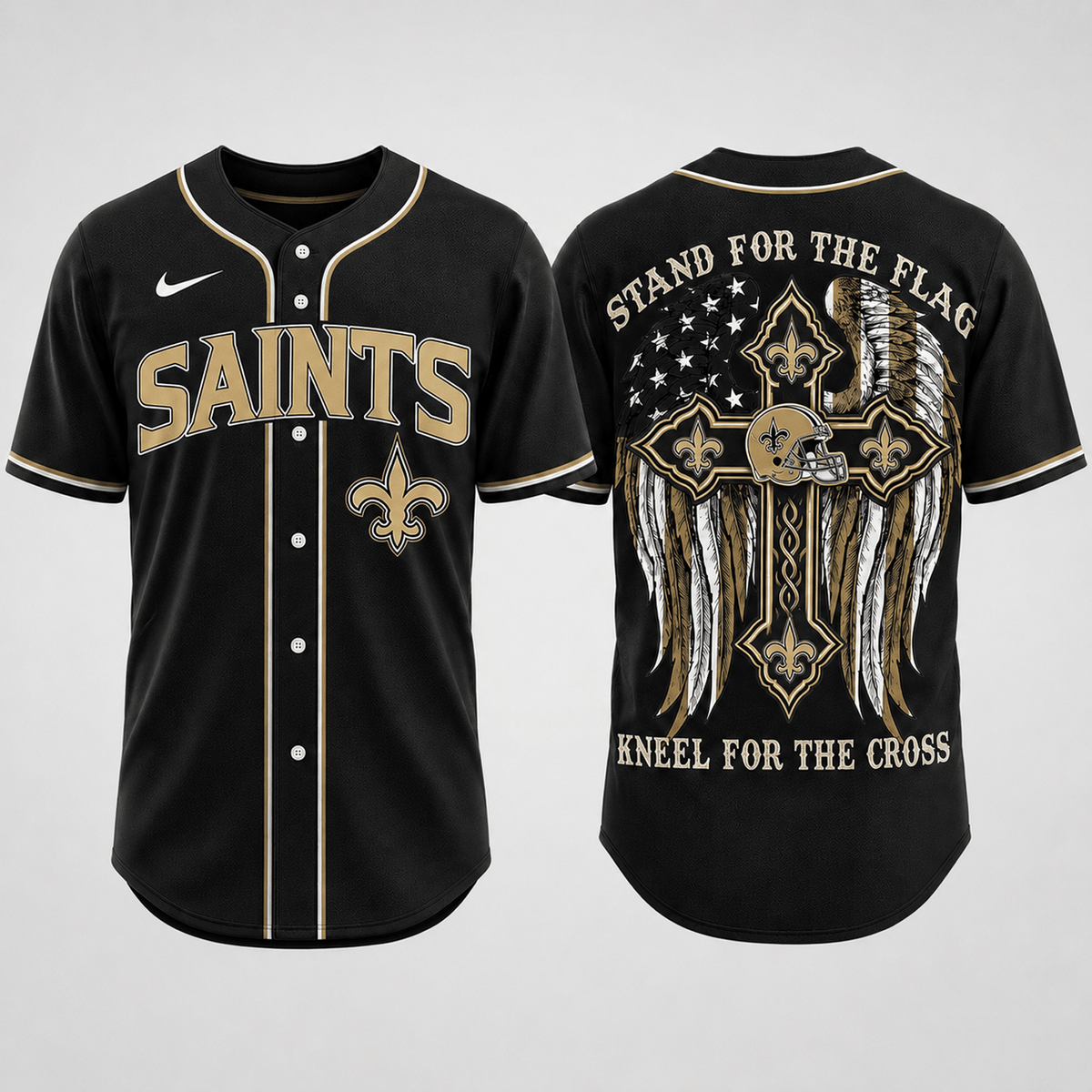 Premium NFL x NO Stand For The Flag Kneel For The Cross Jersey Shirt