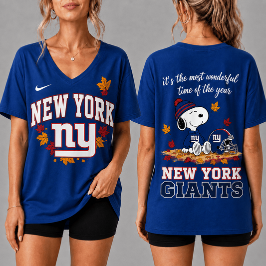 Premium NFL x NYG Fall Football Season Comfort V-neck