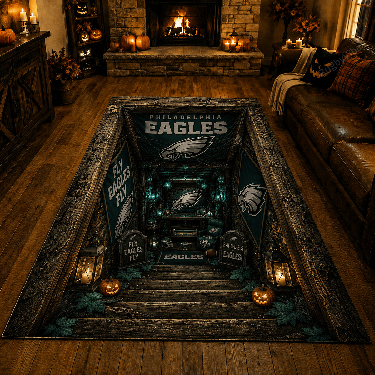 Premium NFL x PHI Halloween Rug