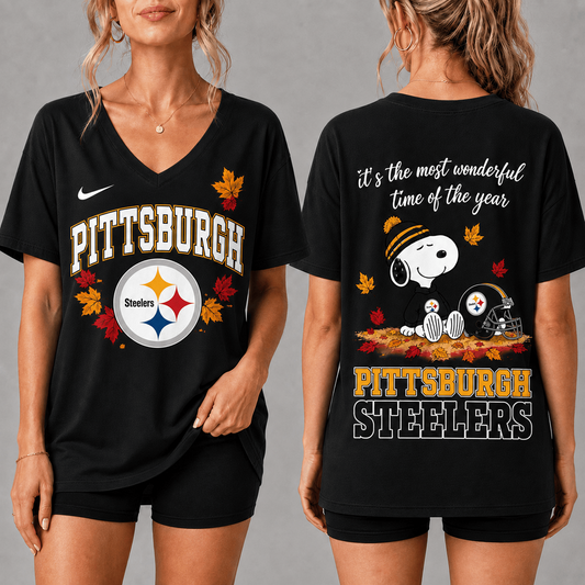Premium NFL x PIT Fall Football Season Comfort V-neck