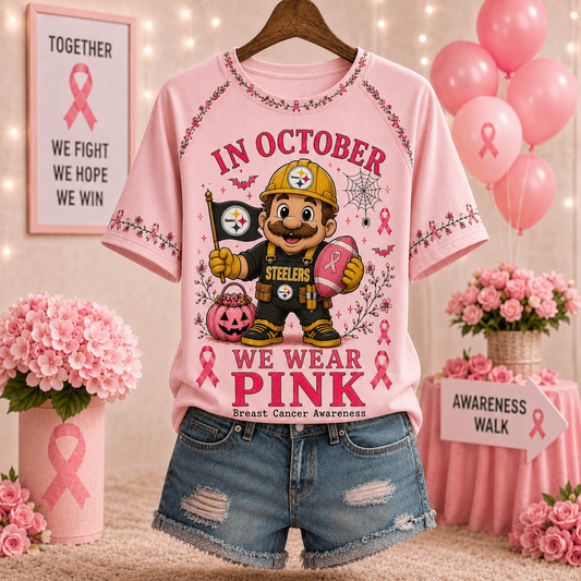 Premium NFL x PIT In October We Wear Pink V-neck