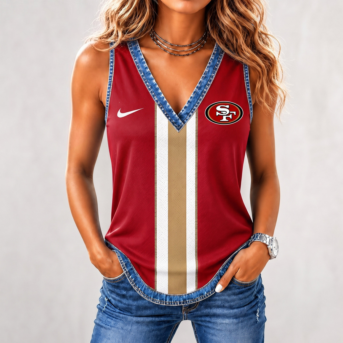 Premium NFL x SF Game Day Sleeveless Top Shirt
