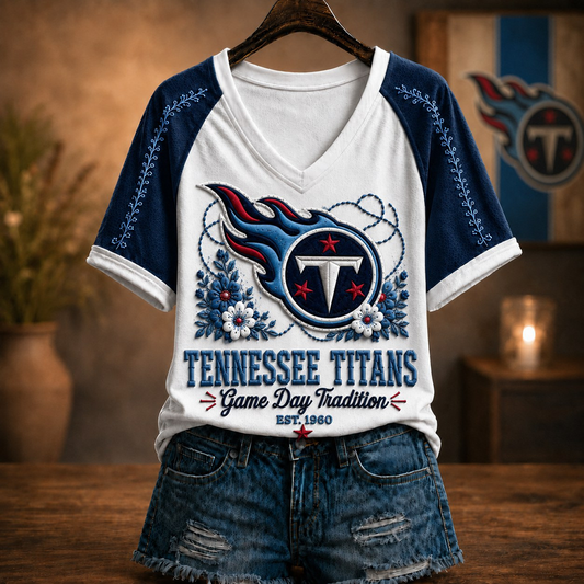 Premium NFL x TEN Raglan T-Shirt V-Neck