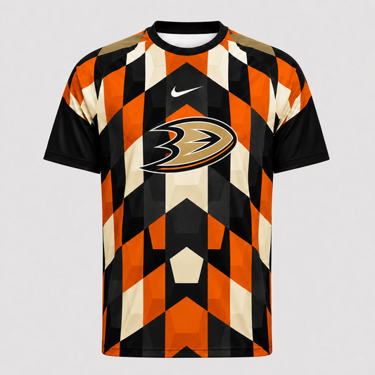 Premium NHL x ANA Vintage Diamond Grid Hockey T-Shirt