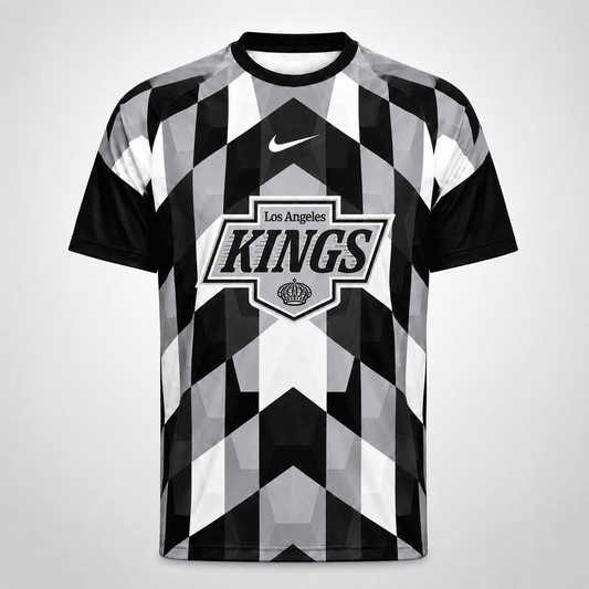 Premium NHL x LAK Vintage Diamond Grid Hockey T-Shirt