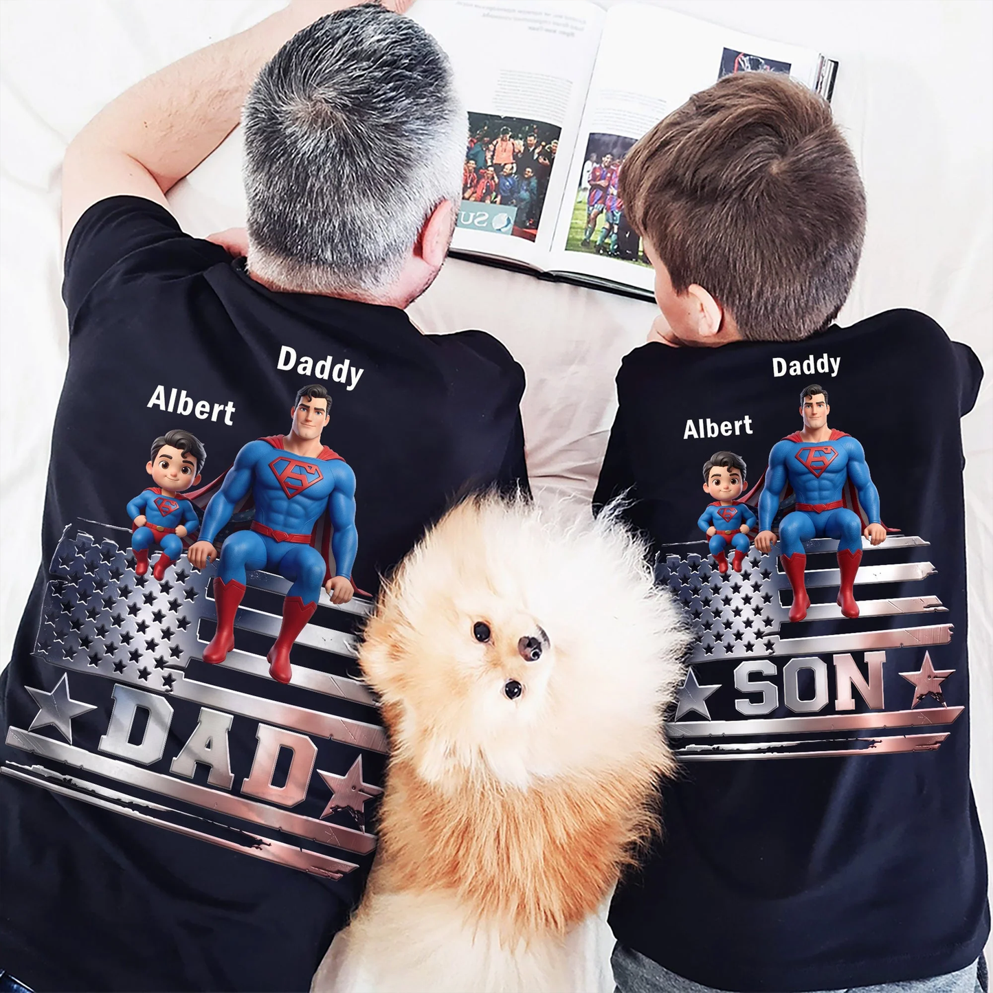 Premium Personalized Daddy and Son Superhero Shirt V1 NMD TTV