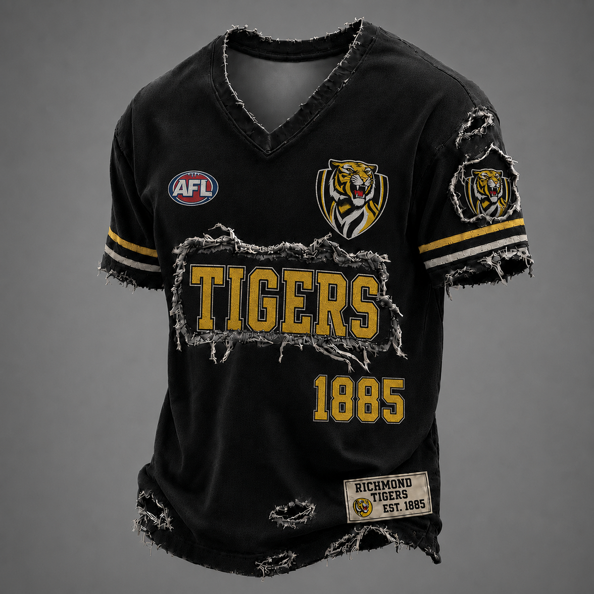 RICH x AFL LUXURY V-Neck T-Shirt