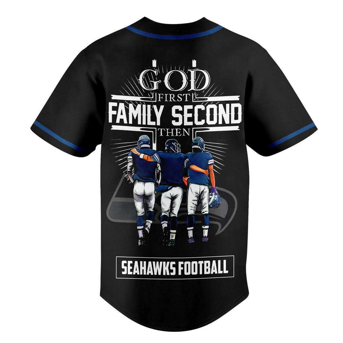 SEA x NFL God First, Family Second ƒ?? Faith & Brotherhood Football Jersey
