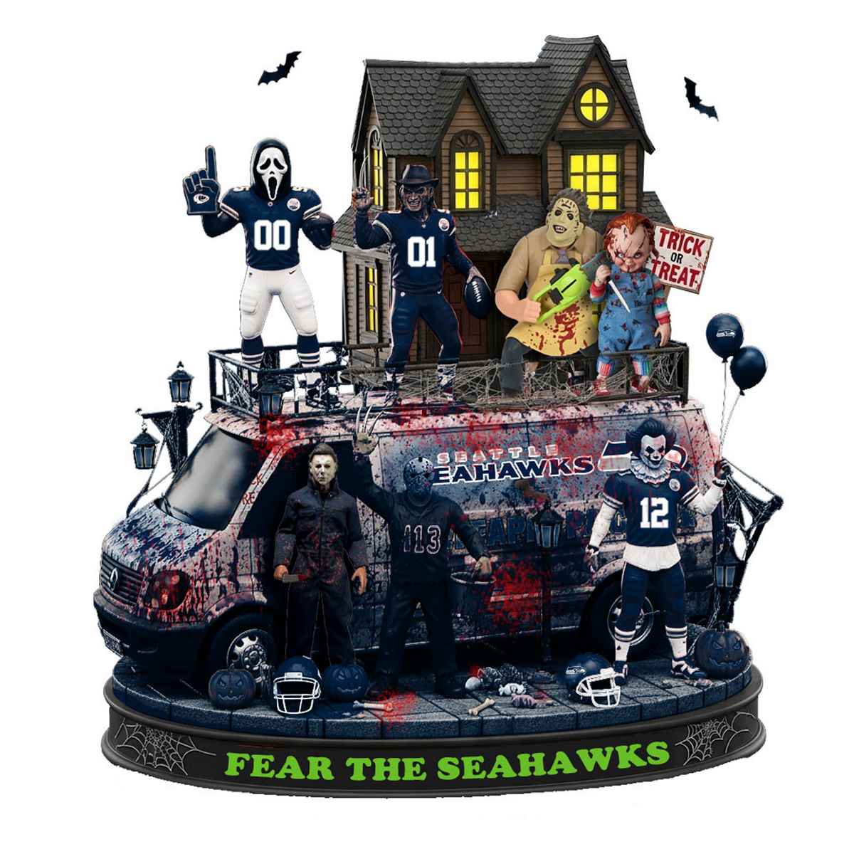 SEA x NFL Halloween Acrylic Plaque