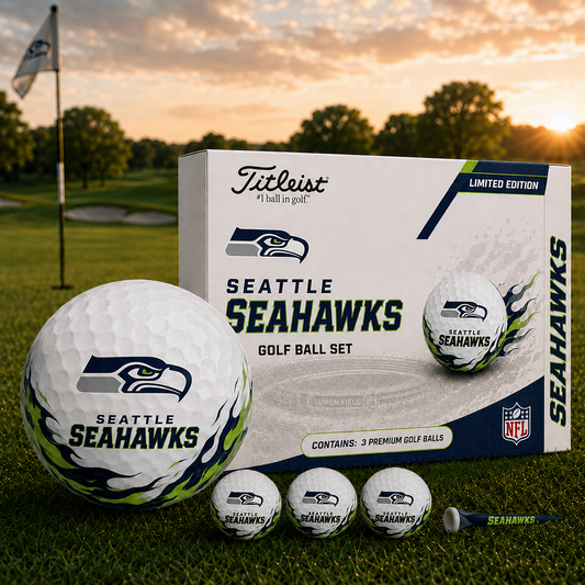 SEA x NFL Inspired Golf Ball Set  3 Premium Golf Balls