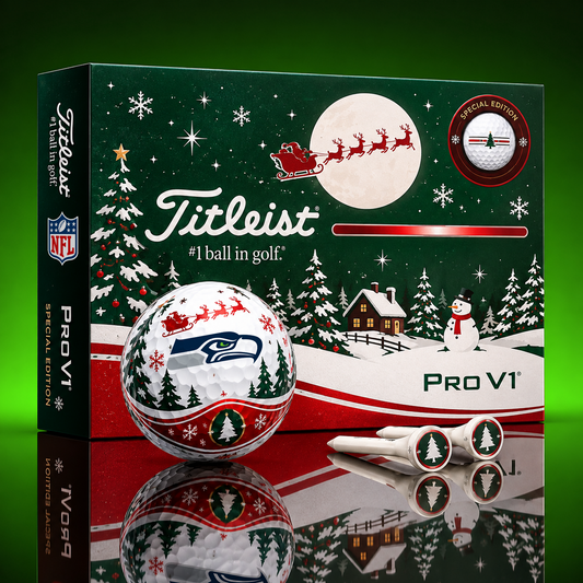 SEA x NFL PERSONALIZED GOLF BALL LIMITED EDITION CHRISTMAS V2
