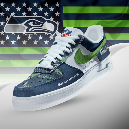 SEA x NFL Personalized Team Icon AF1 Shoes