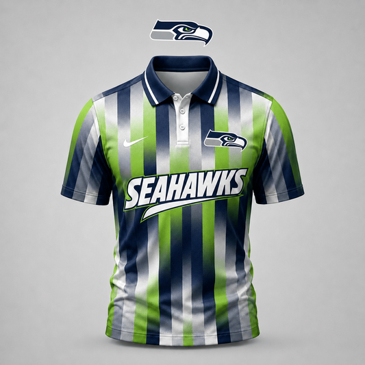 SEA x NFL Premium Team Polo Shirt For Men Football
