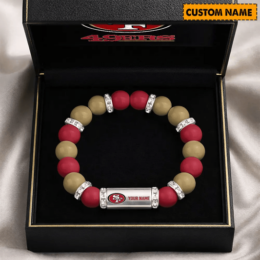 SF x NFL Custom Name Handcrafted Lucky Energy Bracelet Gift For Fans
