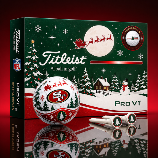 SF x NFL PERSONALIZED GOLF BALL LIMITED EDITION CHRISTMAS V2