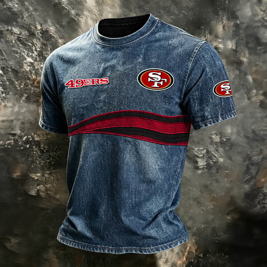 SF x NFL Washed Cotton Retro Men's T-shirt